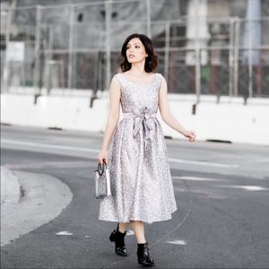 Metallic Silver Dress